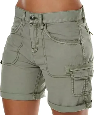 2023 Cargo Shorts for Women High Waisted Casual Summer Stretchy Shorts Short Cargos Colored Jeans