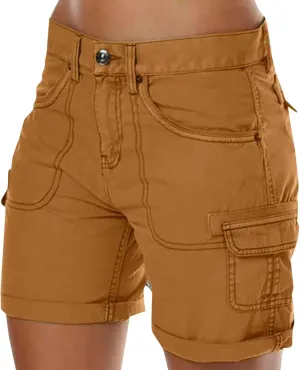 2023 Cargo Shorts for Women High Waisted Casual Summer Stretchy Shorts Short Cargos Colored Jeans