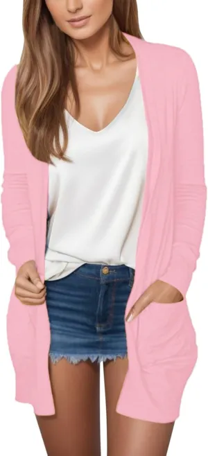 2023 Lightweight Cardigans for Women Summer Drape Business Casual Open Front Cardigans Sweater Fall Long Sleeve Coat Jakets