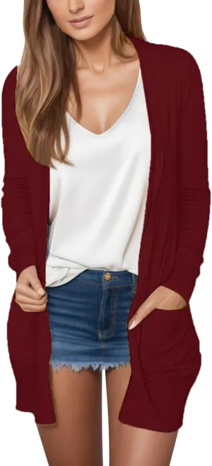 2023 Lightweight Cardigans for Women Summer Drape Business Casual Open Front Cardigans Sweater Fall Long Sleeve Coat Jakets
