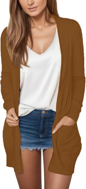 2023 Lightweight Cardigans for Women Summer Drape Business Casual Open Front Cardigans Sweater Fall Long Sleeve Coat Jakets