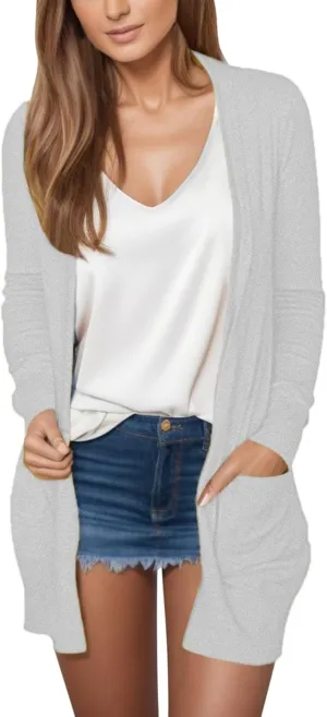 2023 Lightweight Cardigans for Women Summer Drape Business Casual Open Front Cardigans Sweater Fall Long Sleeve Coat Jakets