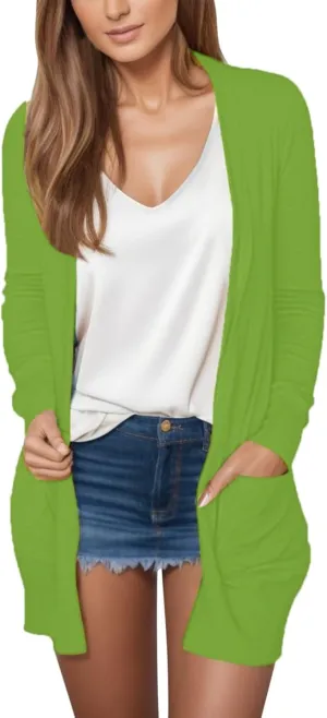 2023 Lightweight Cardigans for Women Summer Drape Business Casual Open Front Cardigans Sweater Fall Long Sleeve Coat Jakets