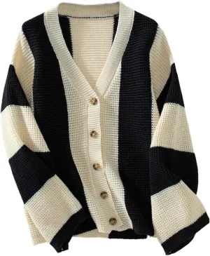 2024 Long Sleeve Cardigans For Women Oversized Comfy Open Front Knit Sweaters Chunky Soft Button Down Fall Cardigans