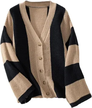 2024 Long Sleeve Cardigans For Women Oversized Comfy Open Front Knit Sweaters Chunky Soft Button Down Fall Cardigans
