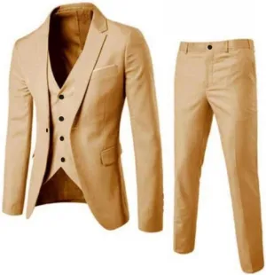 3 Piece Mens Suits Classic Fit Mens Suit Single Breasted Jacket,Vest and Pant Sets for Wedding Prom Party Suit