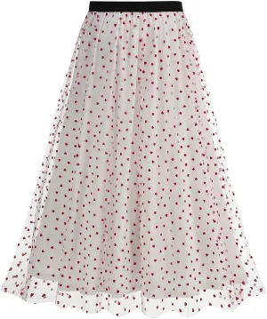 A Line Skirts for Women Mesh Midi Flowy Skirts Elastic Waist Elegant Tulle Fairy Skirts Layered Wedding Guest Skirts