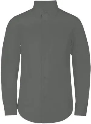 Adam Baker Boy's Regular Fit 4-Way Stretch Long Sleeve Solid Dress Shirt - Colors