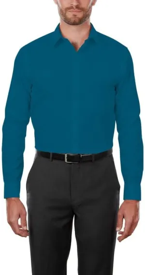 Adam Baker Men's 4-Way Stretch Slim Fit Long Sleeve Solid Dress Shirt - Colors