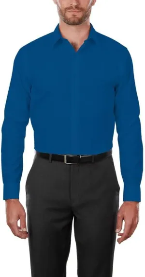 Adam Baker Men's 4-Way Stretch Slim Fit Long Sleeve Solid Dress Shirt - Colors