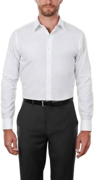 Adam Baker Men's 4-Way Stretch Slim Fit Long Sleeve Solid Dress Shirt - Colors