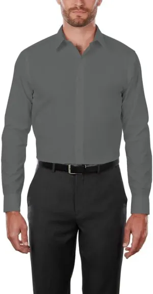 Adam Baker Men's 4-Way Stretch Slim Fit Long Sleeve Solid Dress Shirt - Colors