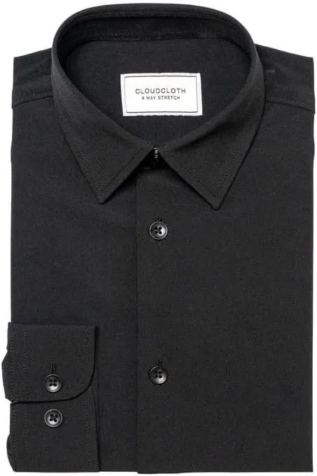 Adam Baker Men's 4-Way Stretch Slim Fit Long Sleeve Solid Dress Shirt - Colors