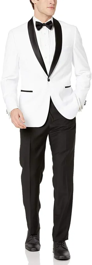 Adam Baker Men's Classic & Slim Fit Two-Piece Formal Tuxedo Suit - Available in Many Sizes & Colors