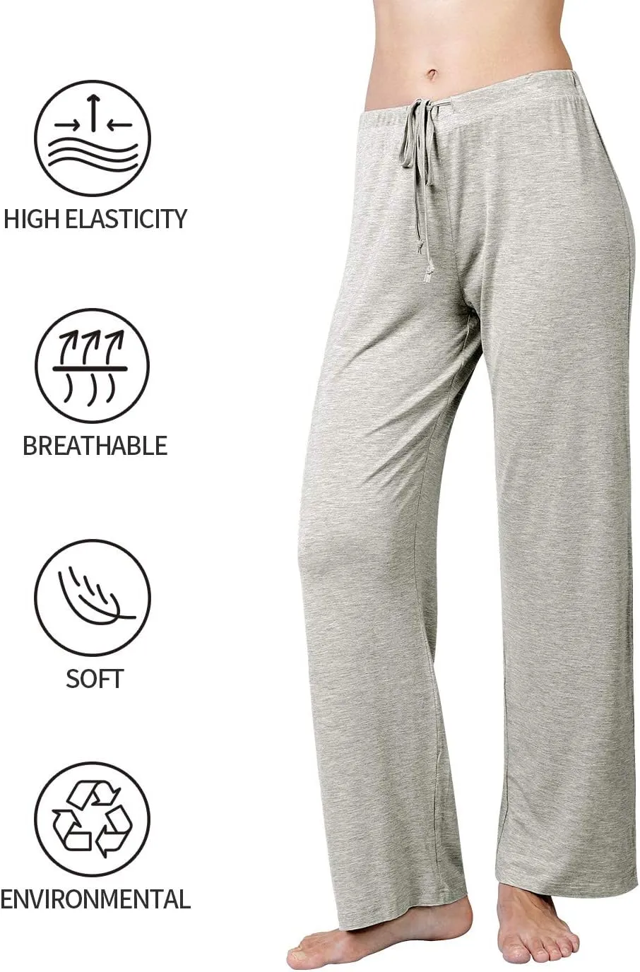 Air Curvey Casual Womens Pants Soft Lounge Pants Sleep Pajama Bottoms With Pocket
