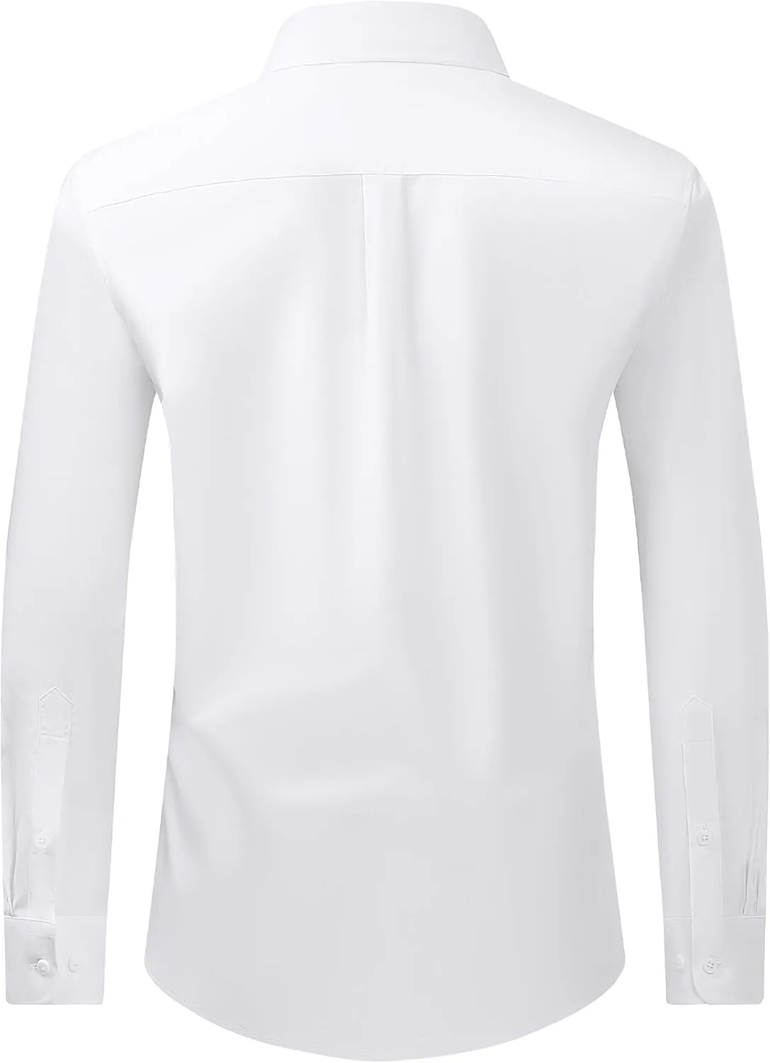 Alimens & Gentle Men's Dress Shirt Regular Fit Stretch Stain Shield Long Sleeve Solid Business Wedding Button Down Shirts