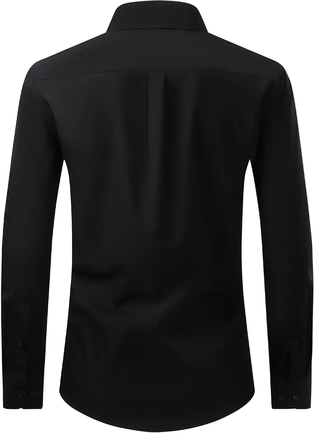 Alimens & Gentle Men's Dress Shirt Regular Fit Stretch Stain Shield Long Sleeve Solid Business Wedding Button Down Shirts