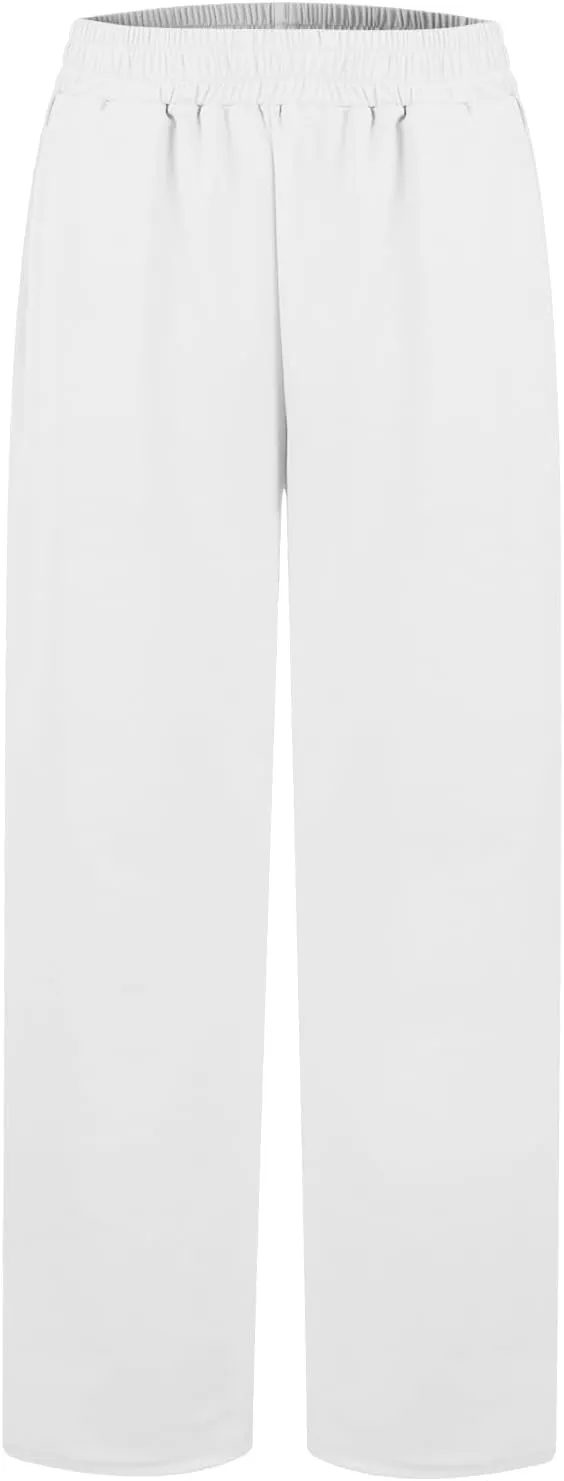 Baggy Wide Leg Sweatpants for Women High Waisted Lounge Travel Casual Petite Pants Elastic Waist Sweat Pants Y2k