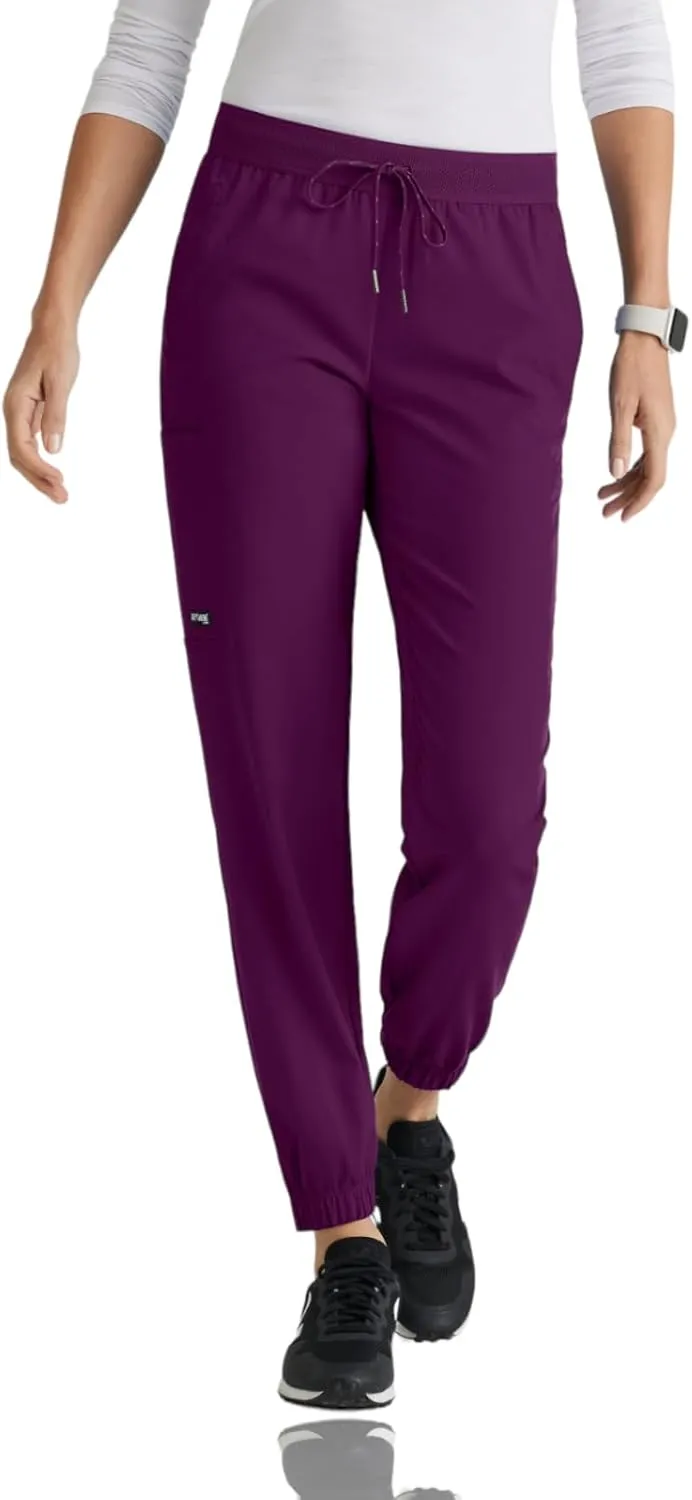 BARCO Grey's Anatomy Spandex Stretch Direct - Dash Scrub Jogger for Women, Elastic Waist Yoga Style Women's Scrub Pant