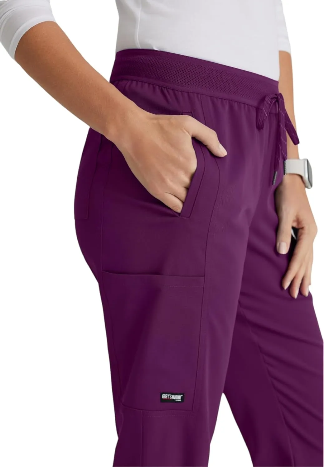 BARCO Grey's Anatomy Spandex Stretch Direct - Dash Scrub Jogger for Women, Elastic Waist Yoga Style Women's Scrub Pant
