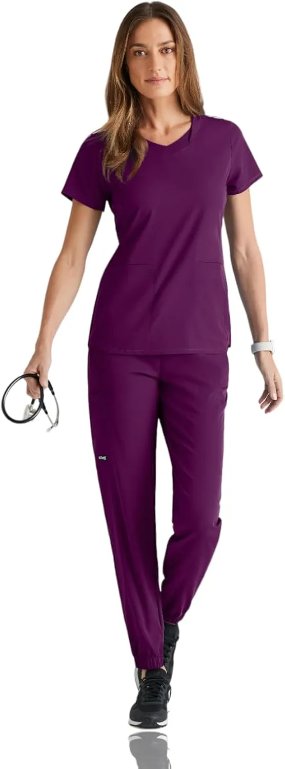 BARCO Grey's Anatomy Spandex Stretch Direct - Dash Scrub Jogger for Women, Elastic Waist Yoga Style Women's Scrub Pant