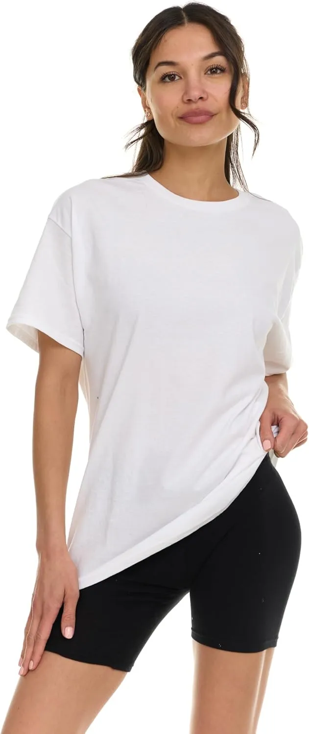 BILLIONHATS Womens Oversized Cotton T-Shirts, Crew Neck Short Sleeve Baggy Loose Tops Oversize Tees
