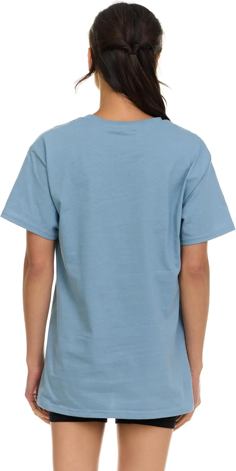 BILLIONHATS Womens Oversized Cotton T-Shirts, Crew Neck Short Sleeve Baggy Loose Tops Oversize Tees
