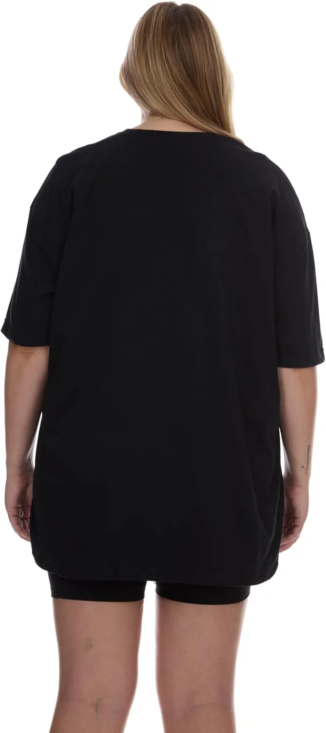 BILLIONHATS Womens Oversized Cotton T-Shirts, Crew Neck Short Sleeve Baggy Loose Tops Oversize Tees