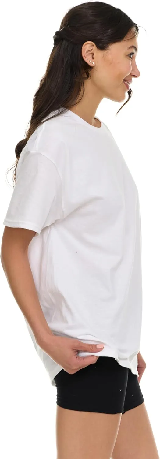 BILLIONHATS Womens Oversized Cotton T-Shirts, Crew Neck Short Sleeve Baggy Loose Tops Oversize Tees
