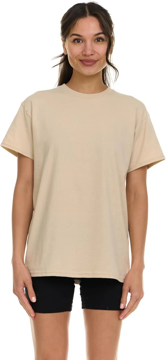 BILLIONHATS Womens Oversized Cotton T-Shirts, Crew Neck Short Sleeve Baggy Loose Tops Oversize Tees