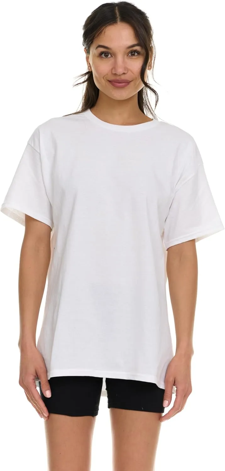 BILLIONHATS Womens Oversized Cotton T-Shirts, Crew Neck Short Sleeve Baggy Loose Tops Oversize Tees