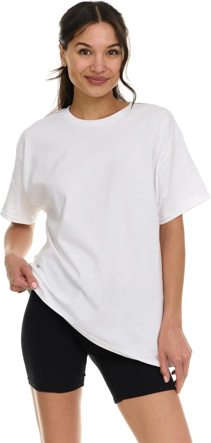 BILLIONHATS Womens Oversized Cotton T-Shirts, Crew Neck Short Sleeve Baggy Loose Tops Oversize Tees
