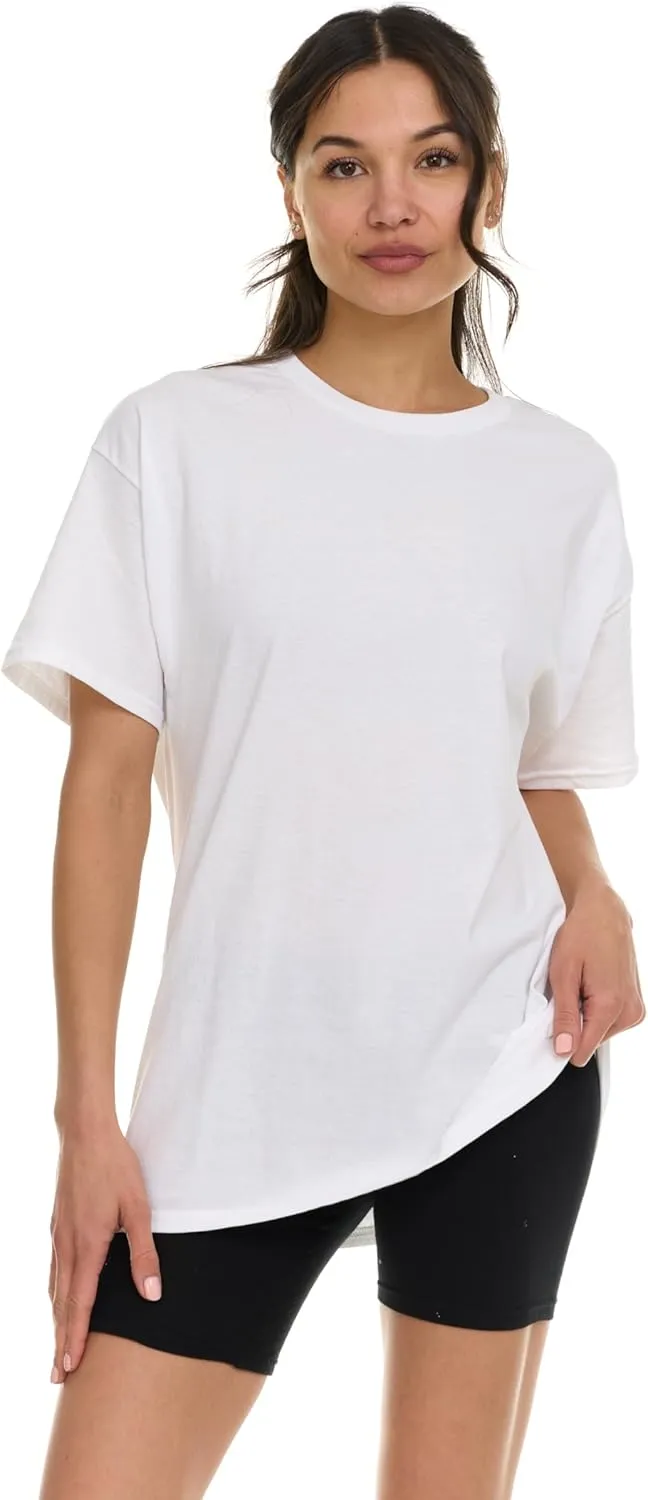 BILLIONHATS Womens Oversized Cotton T-Shirts, Crew Neck Short Sleeve Baggy Loose Tops Oversize Tees
