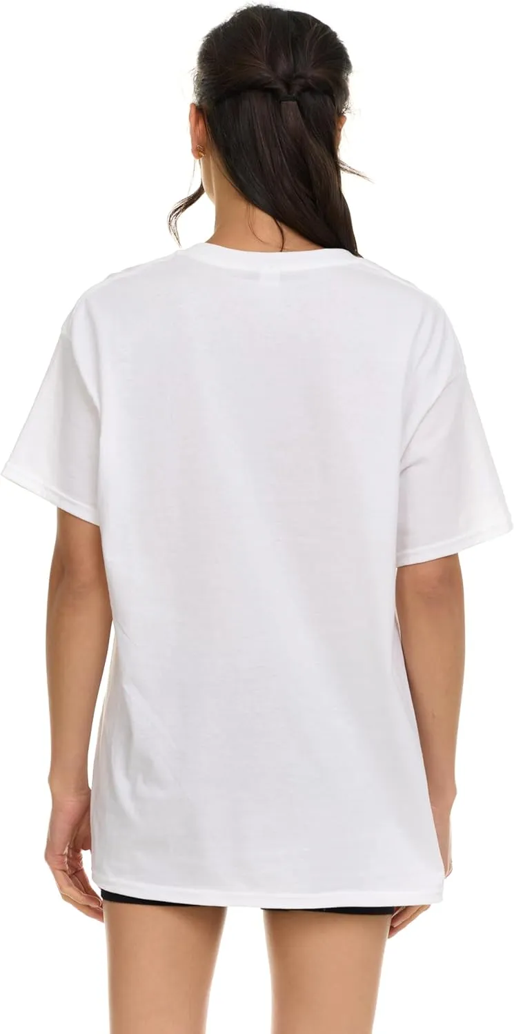 BILLIONHATS Womens Oversized Cotton T-Shirts, Crew Neck Short Sleeve Baggy Loose Tops Oversize Tees