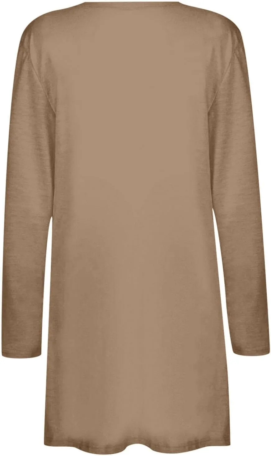 Cardigan for Women, Plus Size Long Sleeve Open Front Lightweight Cardigan Casual Soft Solid Jackets with Pockets