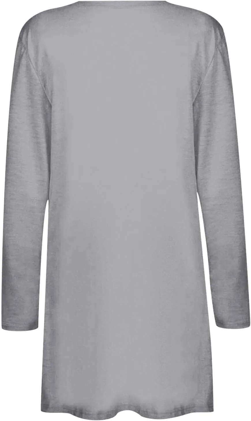 Cardigan for Women, Plus Size Long Sleeve Open Front Lightweight Cardigan Casual Soft Solid Jackets with Pockets