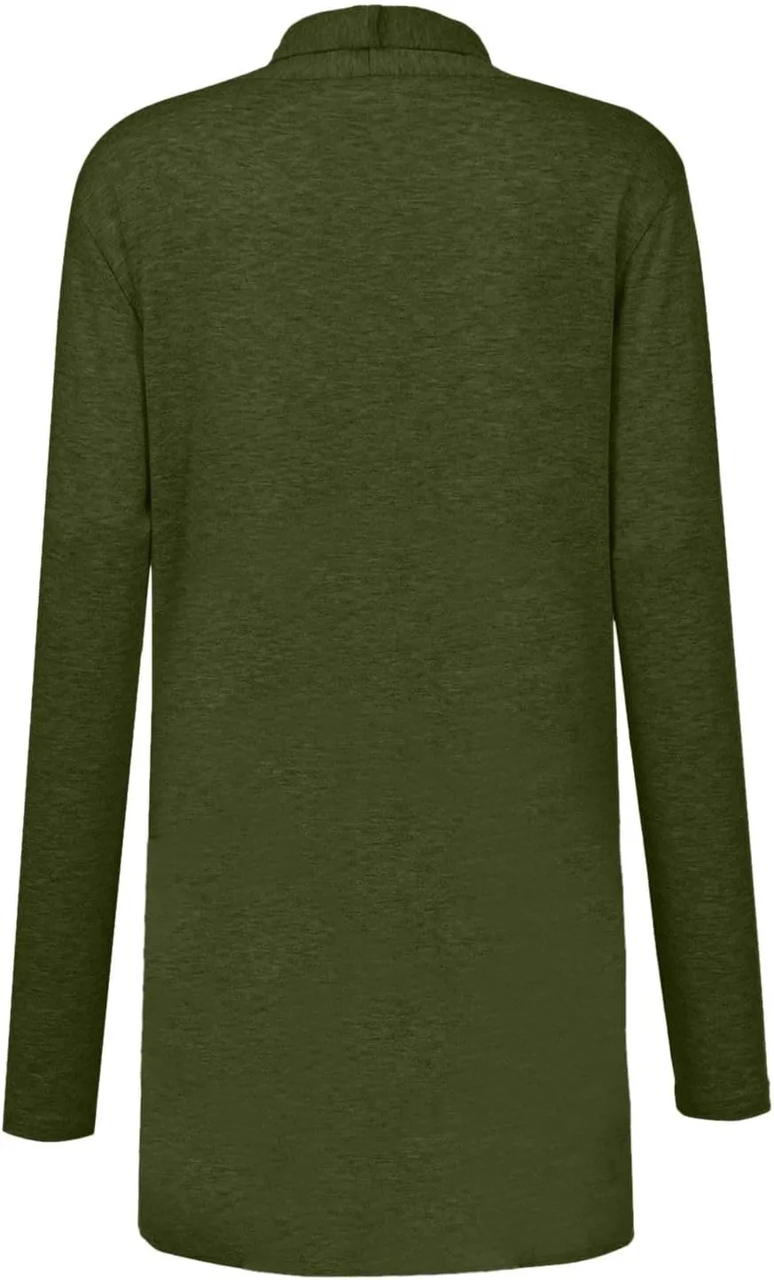 Cardigan Sweaters for Women, Casual Long Sleeve Open Front Solid Lightweight Cardigan Spring Oversized Soft Jackets