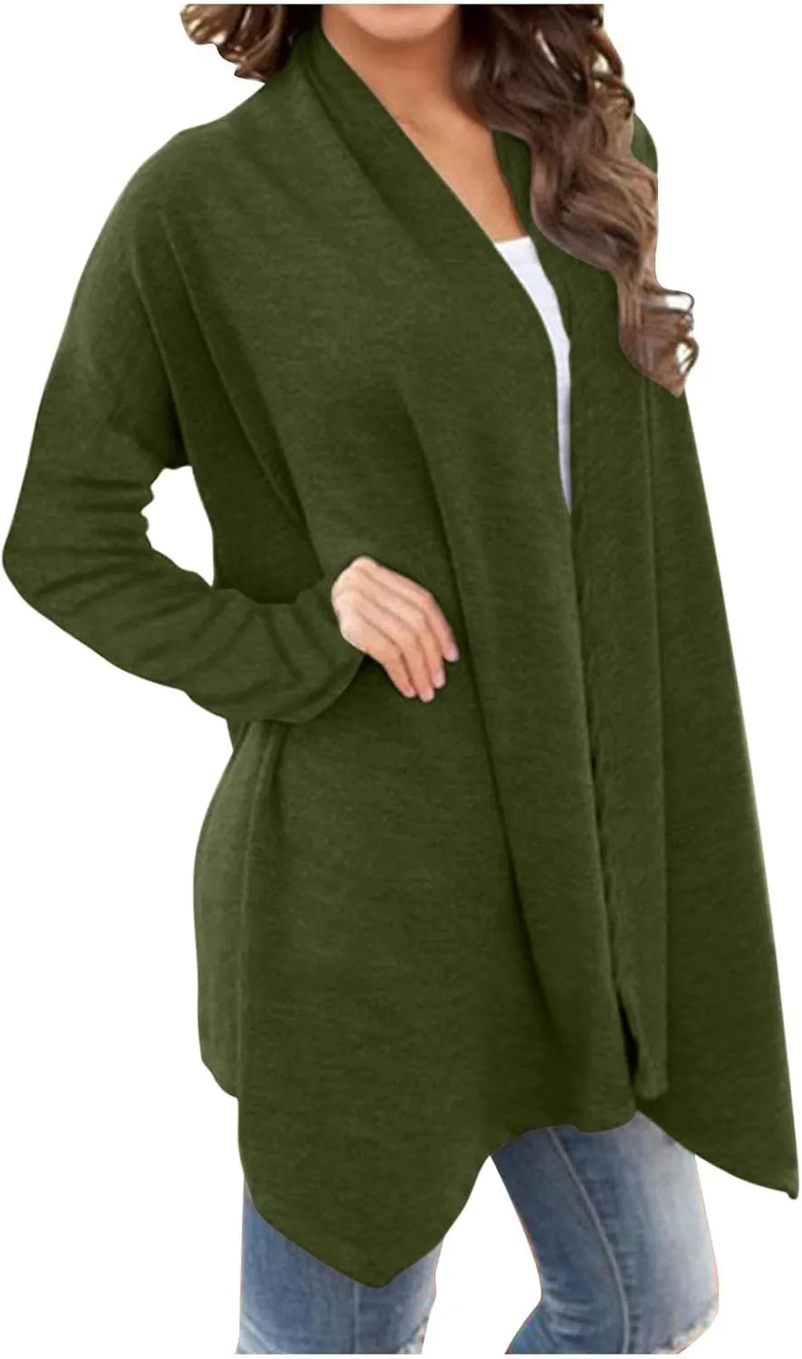 Cardigan Sweaters for Women, Casual Long Sleeve Open Front Solid Lightweight Cardigan Spring Oversized Soft Jackets