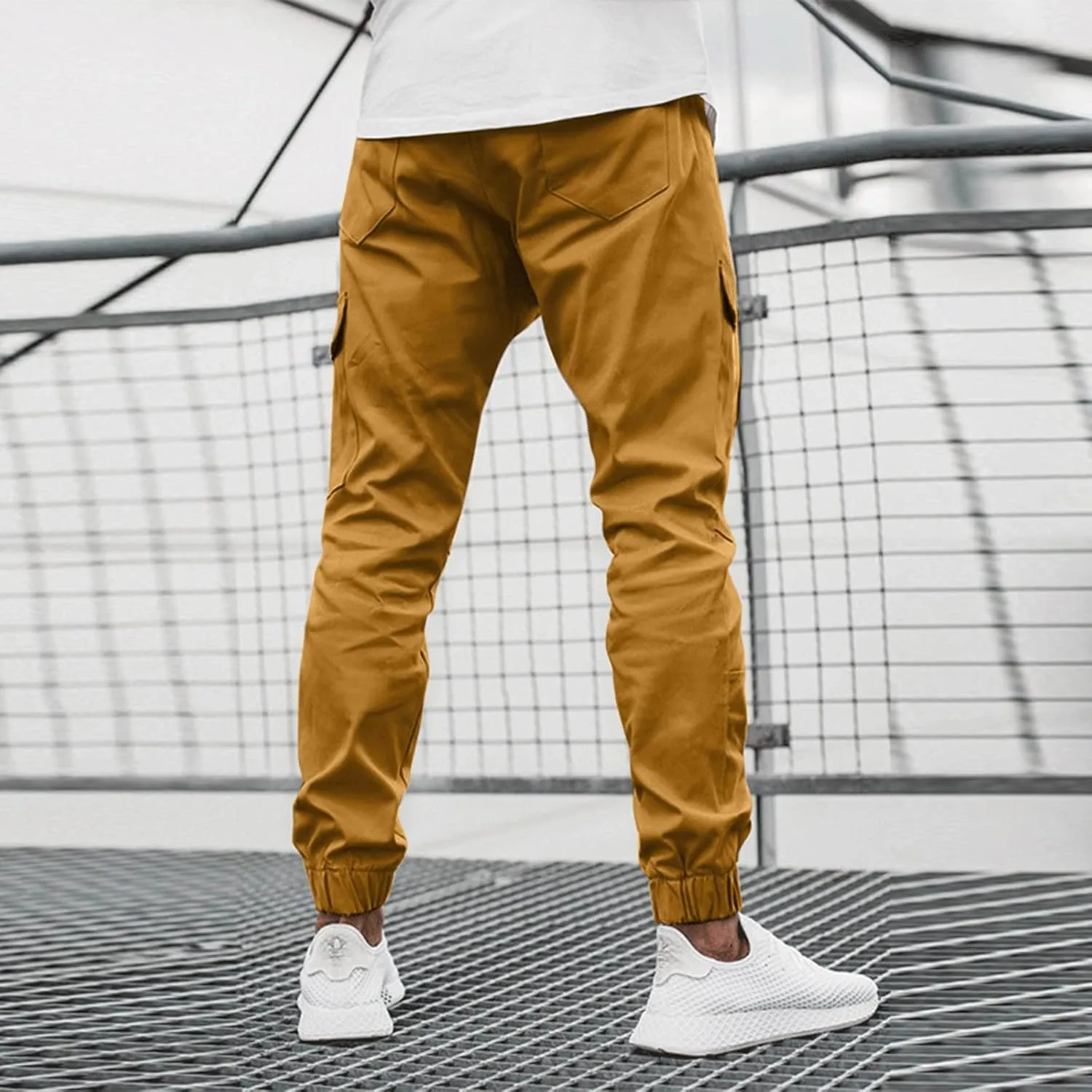 Cargo Pants for Men Relaxed Fit Jogger Sweatpants with Pockets Mens Heavyweight Fleece Cargo Sweatpants Fashion Sport