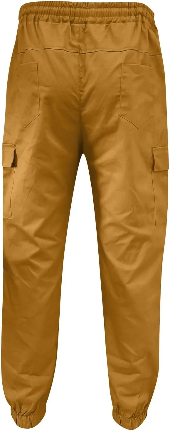 Cargo Pants for Men Relaxed Fit Jogger Sweatpants with Pockets Mens Heavyweight Fleece Cargo Sweatpants Fashion Sport