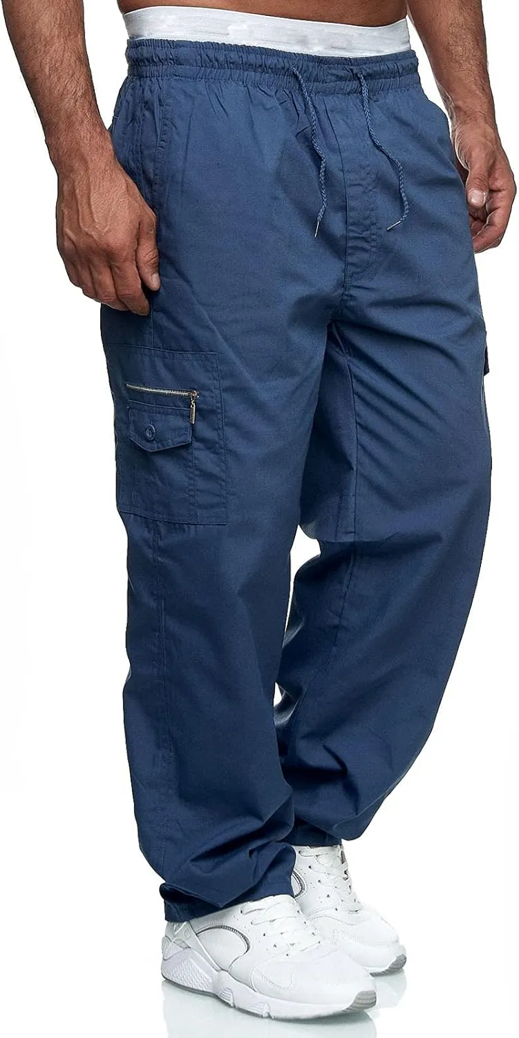 Cargo Pants for Men Relaxed Fit Mens Cargo Pants Comfortable Basic Pants Sport Daily Workout Pants Mens Baggy Joggers