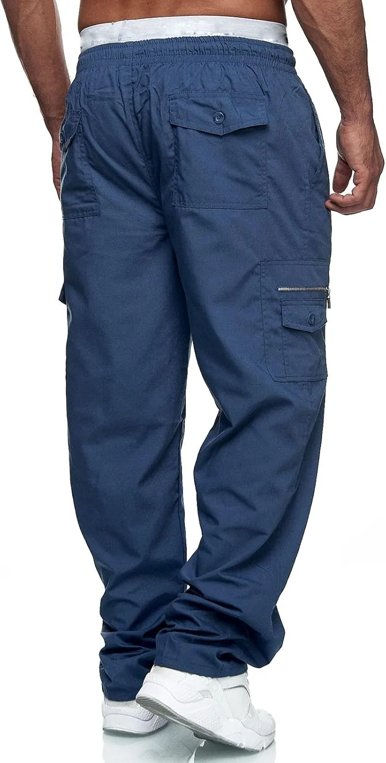 Cargo Pants for Men Relaxed Fit Mens Cargo Pants Comfortable Basic Pants Sport Daily Workout Pants Mens Baggy Joggers