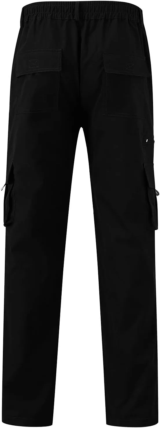 Cargo Pants for Men Relaxed Fit Pants Sports Sweats Casual Trousers Heavyweight Fleece Sweatpants with Pockets Men's