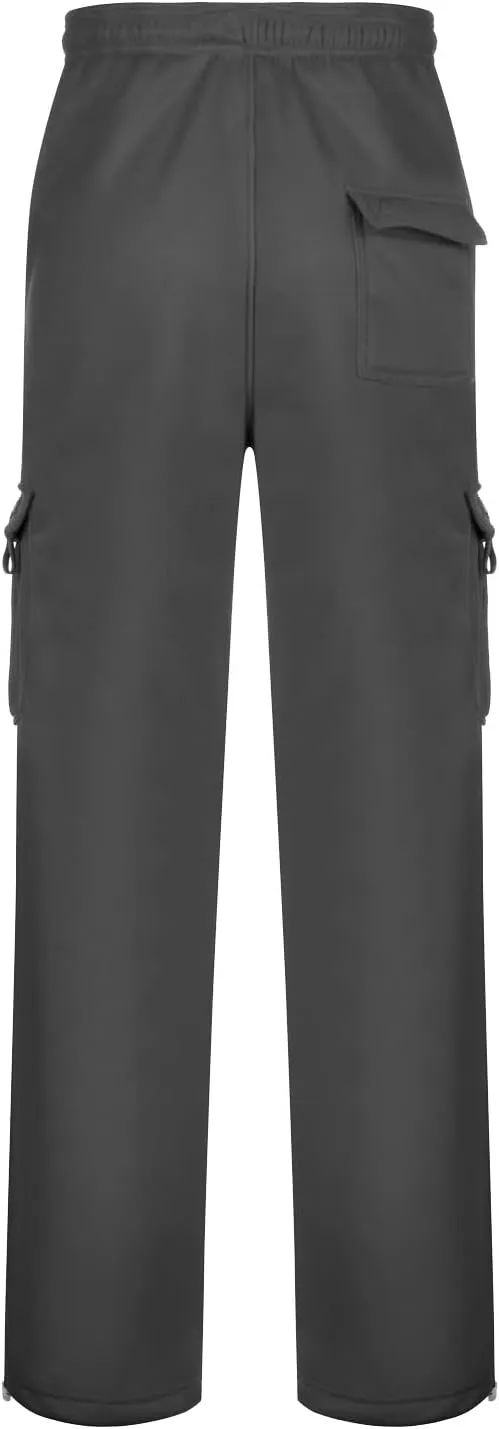 Cargo Pants for Men Relaxed Fit Pockets Men's Graphic Sweatpants Athletic Gym Running Workout Pants Drawstring Jogger