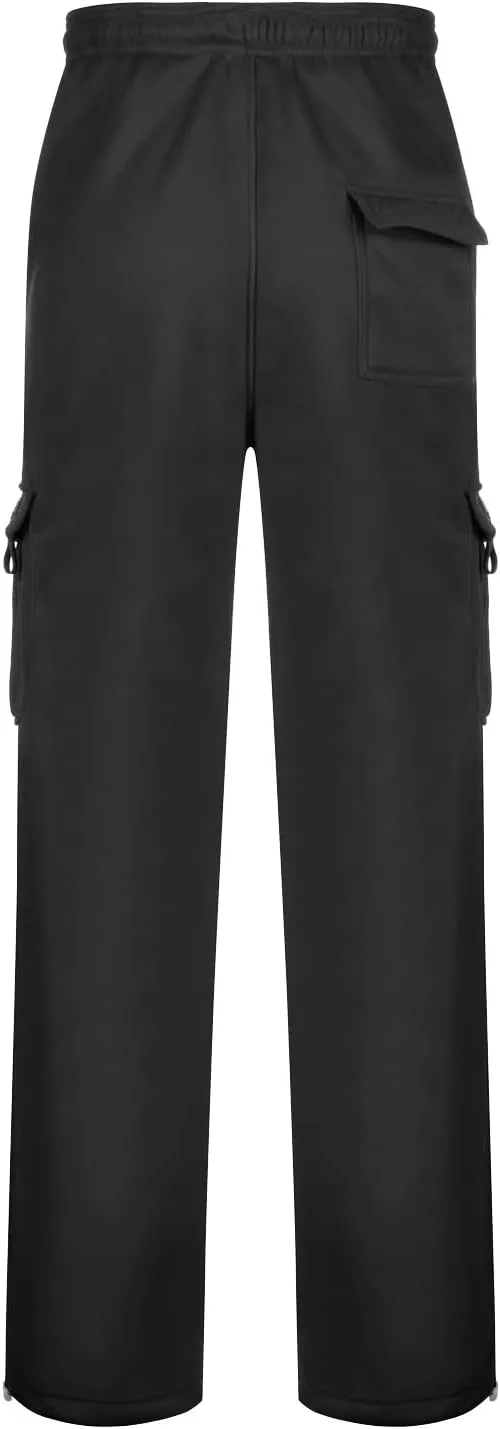 Cargo Pants for Men Relaxed Fit Pockets Men's Graphic Sweatpants Athletic Gym Running Workout Pants Drawstring Jogger