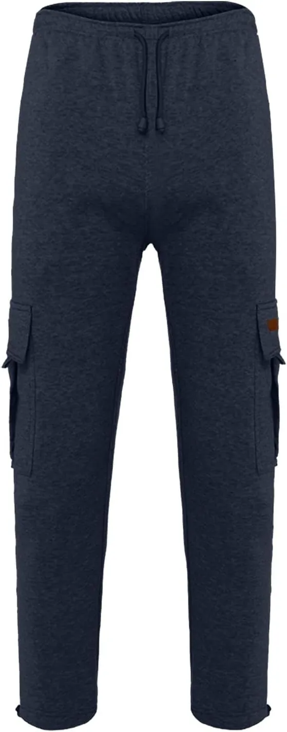 Cargo Pants for Men Relaxed Fit Pockets Men's Graphic Sweatpants Athletic Gym Running Workout Pants Drawstring Jogger