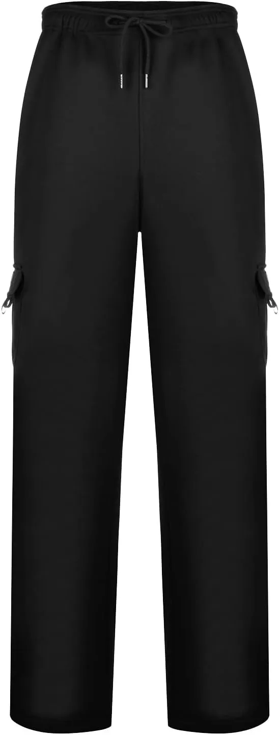 Cargo Pants for Men Relaxed Fit Pockets Men's Graphic Sweatpants Athletic Gym Running Workout Pants Drawstring Jogger
