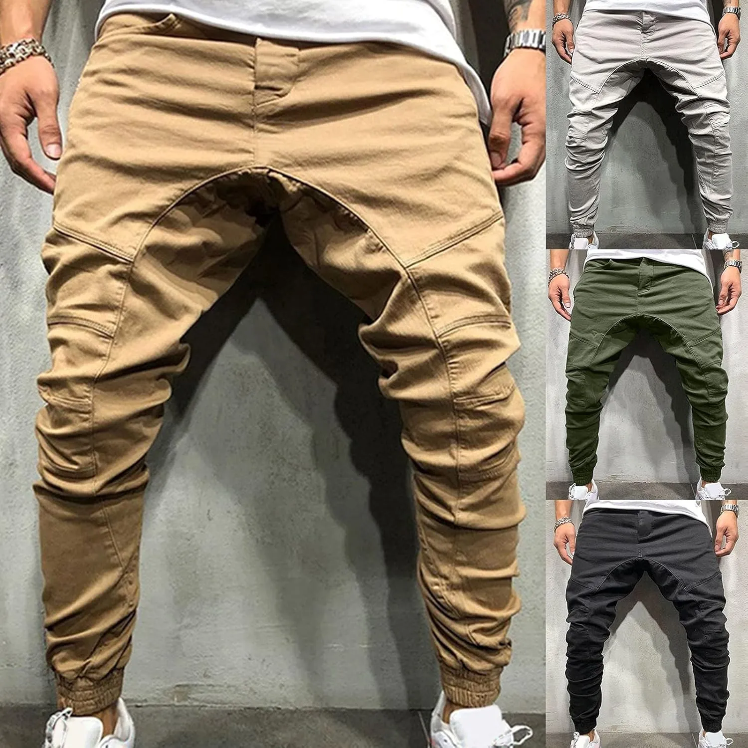 Cargo Pants for Men Relaxed Fit Trousers Casual Outdoor Joggers Lightweight Sweatpants for Men Jogging Cargo Pants