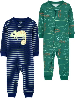 Carter's Boys' 2-Pack Cotton Footless Pajamas