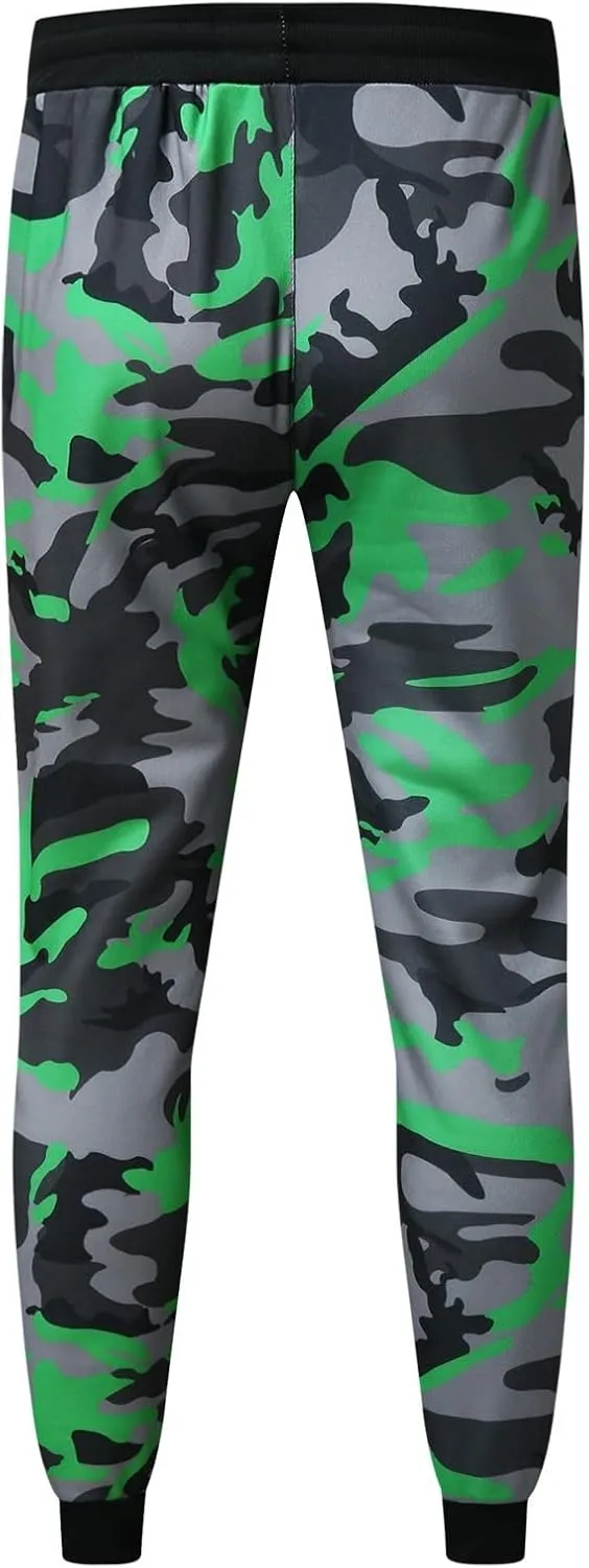 Casual Shot Camo Cargo Pants for Men Fitness Jogging Print Running Sports Outdoor Golf Tactical Military Training Trousers